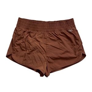 Victorias Secret Pink Active Brown Athletic Shorts Running Workout Activewear XL